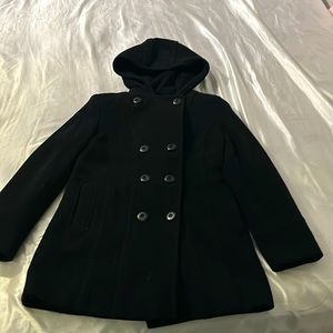 Dress coat, The brand is Preston & York, Size 6 woman’s, Color Black